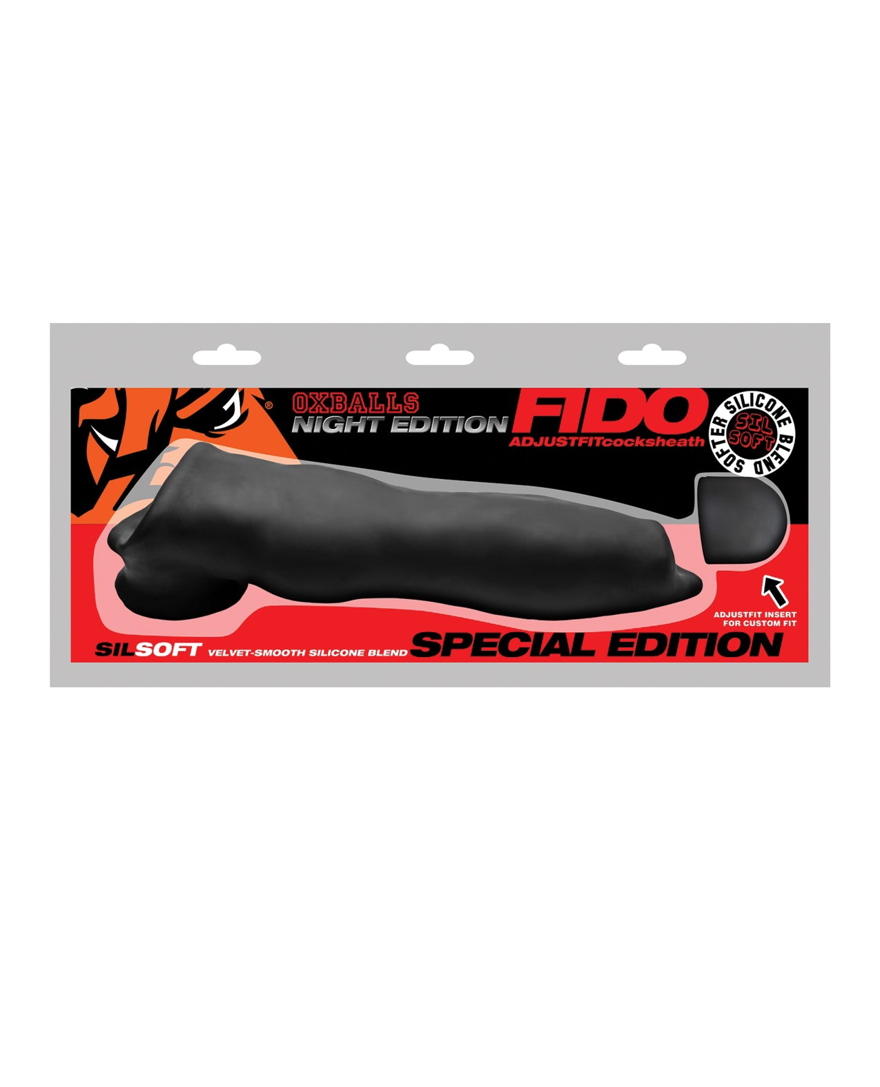 Oxballs Fido Velvet-Smooth Beast Cocksheath - Special Edition Night by Blue ox designs llc dba oxballs