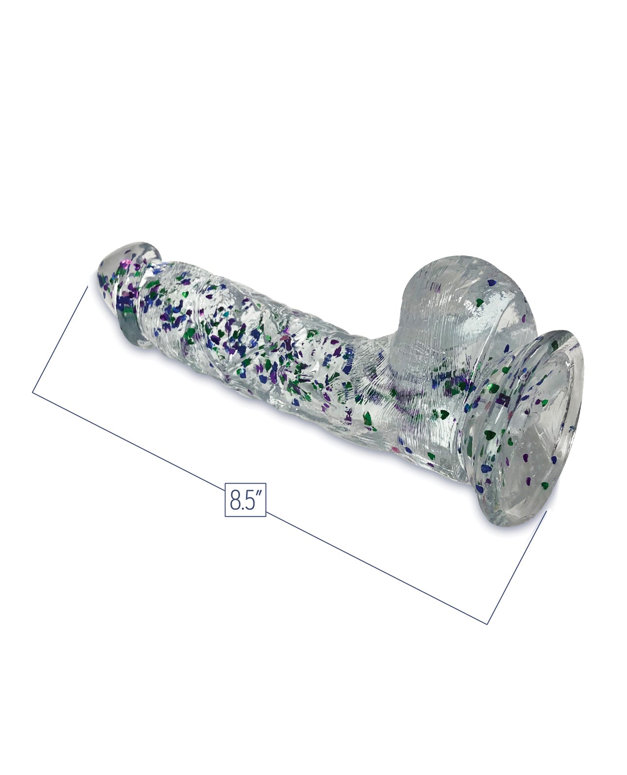 Glittergasm 8.5" Ballsy Dildo - Blue/Purple/Violet by Icon brands inc