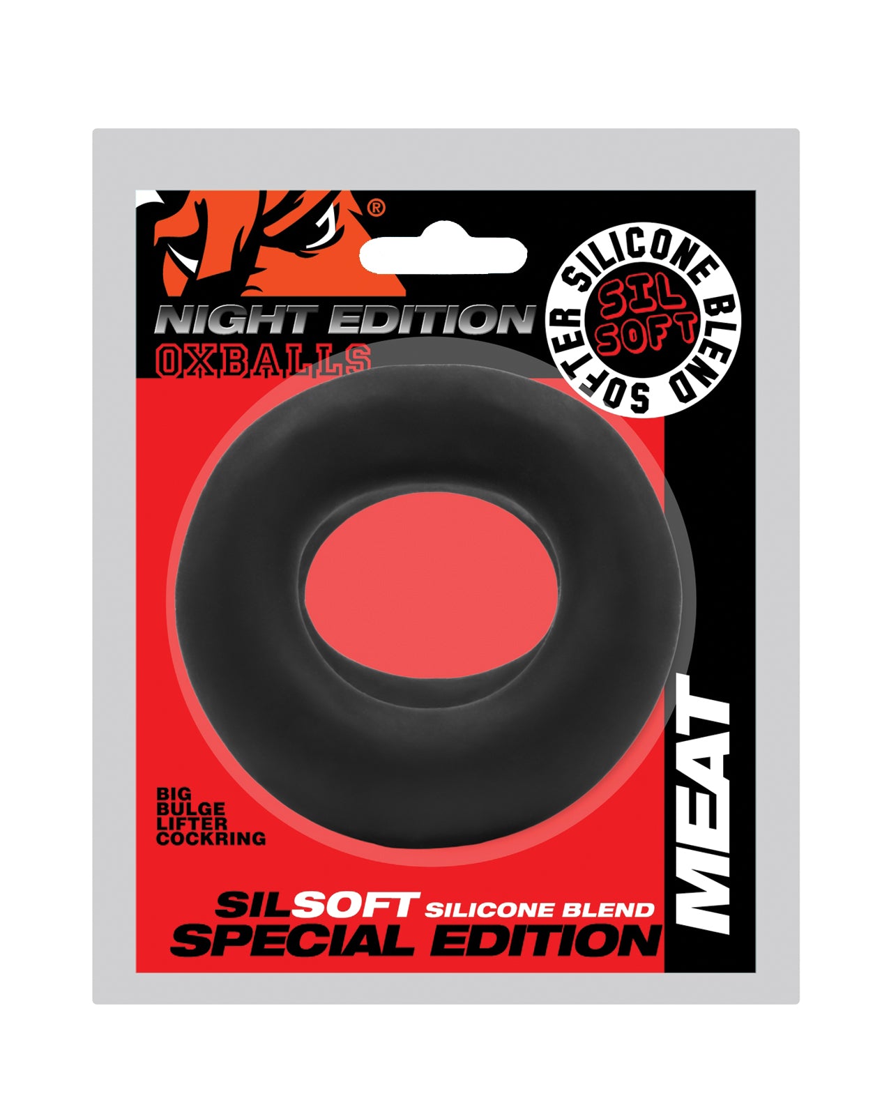 Oxballs Meat Big Bulge Lifter Cock Ring - Special Edition Night by Blue ox designs llc dba oxballs