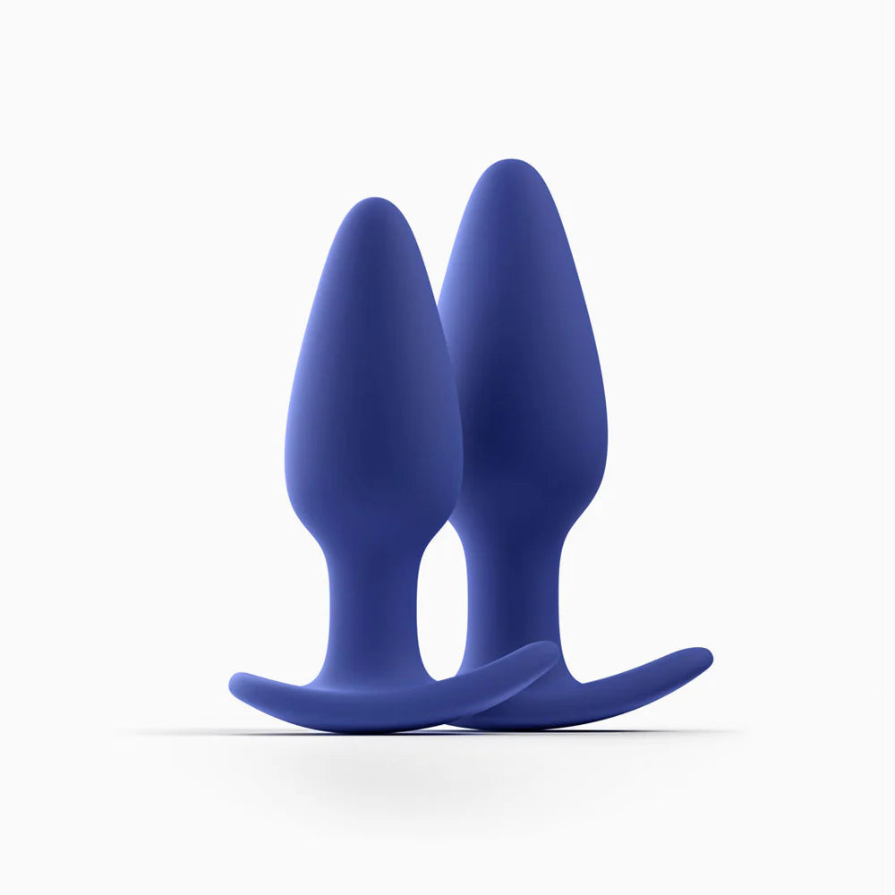 Biird Regii 2-Piece Anal Plug Set Blue by Sake International Ltd. / Biird