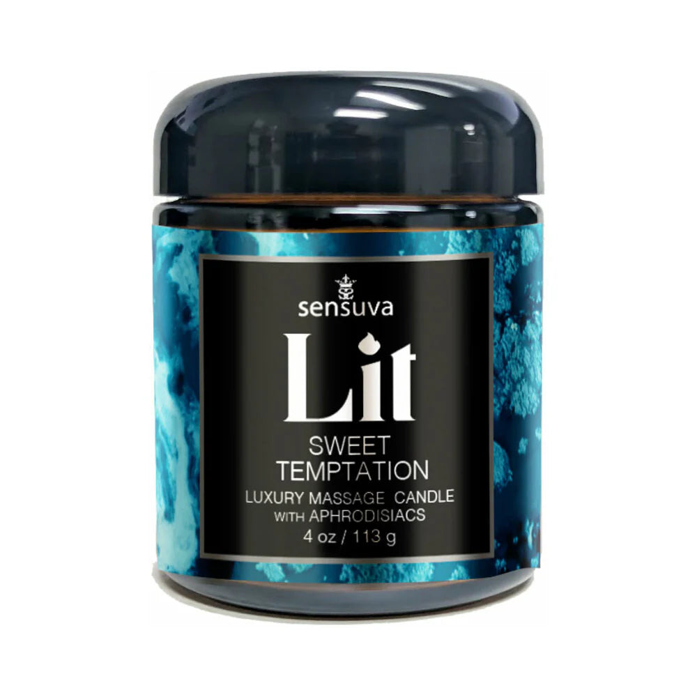 Sensuva Lit Sweet Temptation Luxury Massage Candle 4 oz. by Sensuva