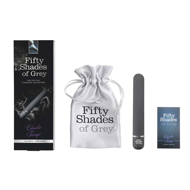 Fifty Shades of Grey Charlie Tango Slimline Classic Vibrator Black by LoveHoney