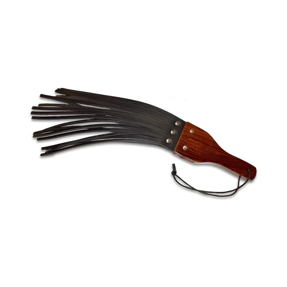 Prowler RED Leather and Wood Fringe Paddle by Simply Pleasure Ltd