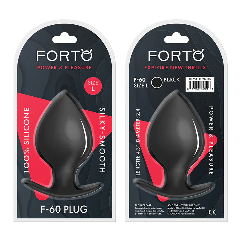 Forto F-60 Spade Silicone Anal Plug Large Black by Vvole