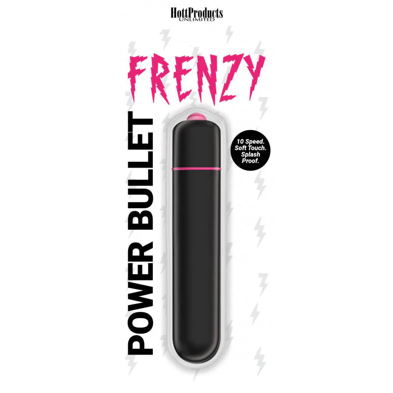 Frenzy - Power Bullet- Black - 10 Speeds by Hott Products Unlimited