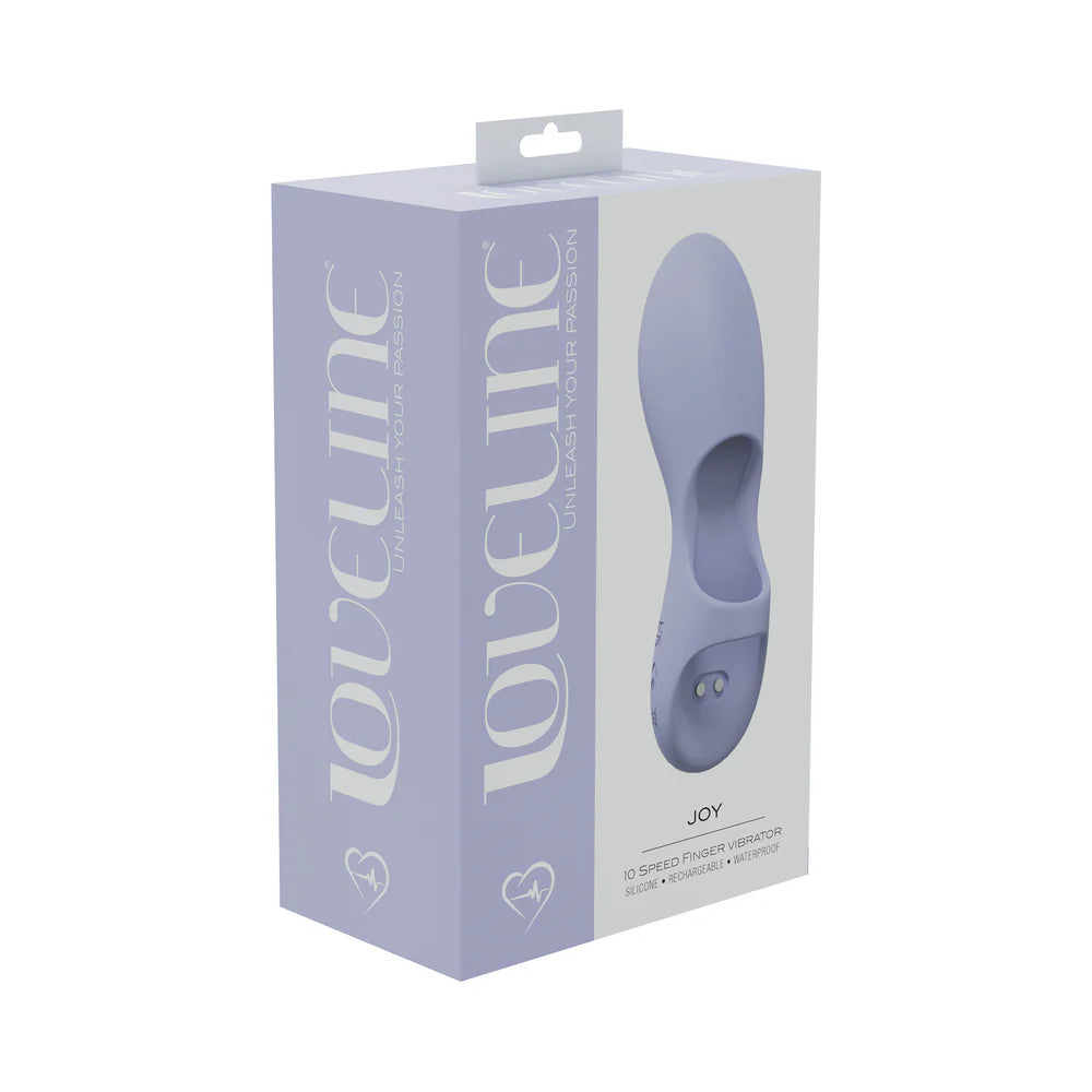 LoveLine Joy 10 Speed Finger Vibe Silicone Rechargeable Waterproof Lavender by Shots America LLC