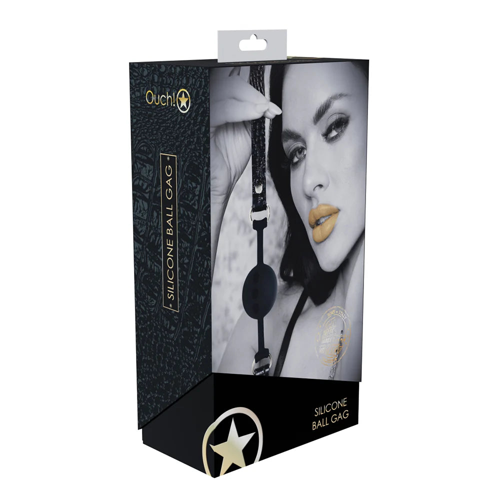 Ouch! International Rome Collection Silicone Ball Gag by Shots America LLC