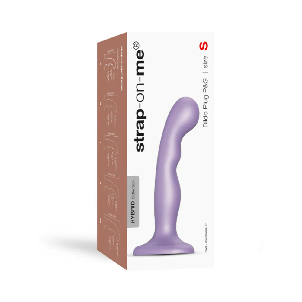 Strap-On-Me Hybrid Collection Silicone Dildo Plug P&G Metallic Lilac S by Lovely Planet USA