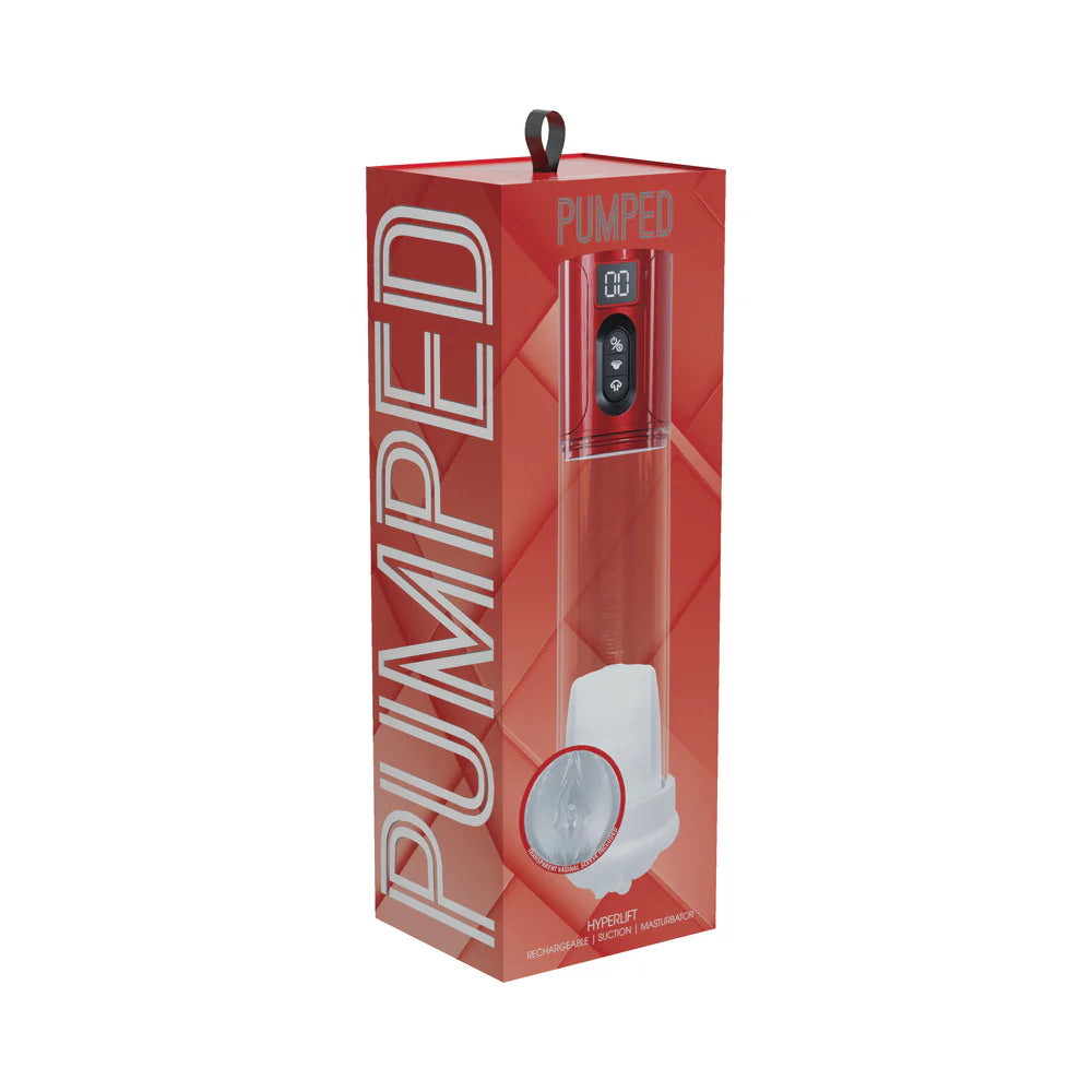 PUMPED HyperLift Masturbator Suction Metallic Red by Shots America LLC