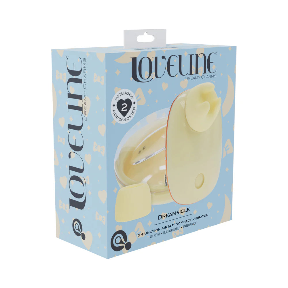 LoveLine Dreamsicle AirTapTech Rechargeable Vibrator Yellow by Shots America LLC
