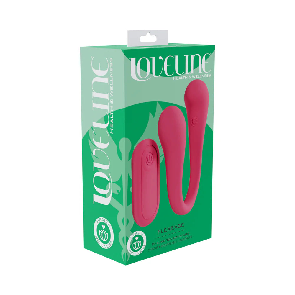 LoveLine FlexEase Bend Vibe Liquid Silicone Pink by Shots America LLC