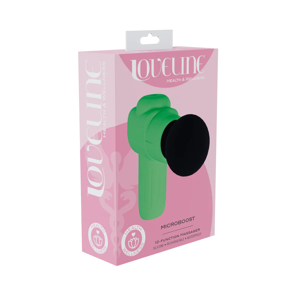 LoveLine MicroBoost Massager Silicone Green by Shots America LLC