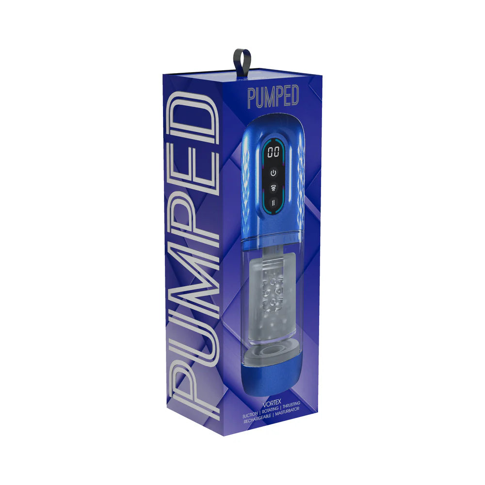 PUMPED Vortex Masturbator Metallic Blue by Shots America LLC