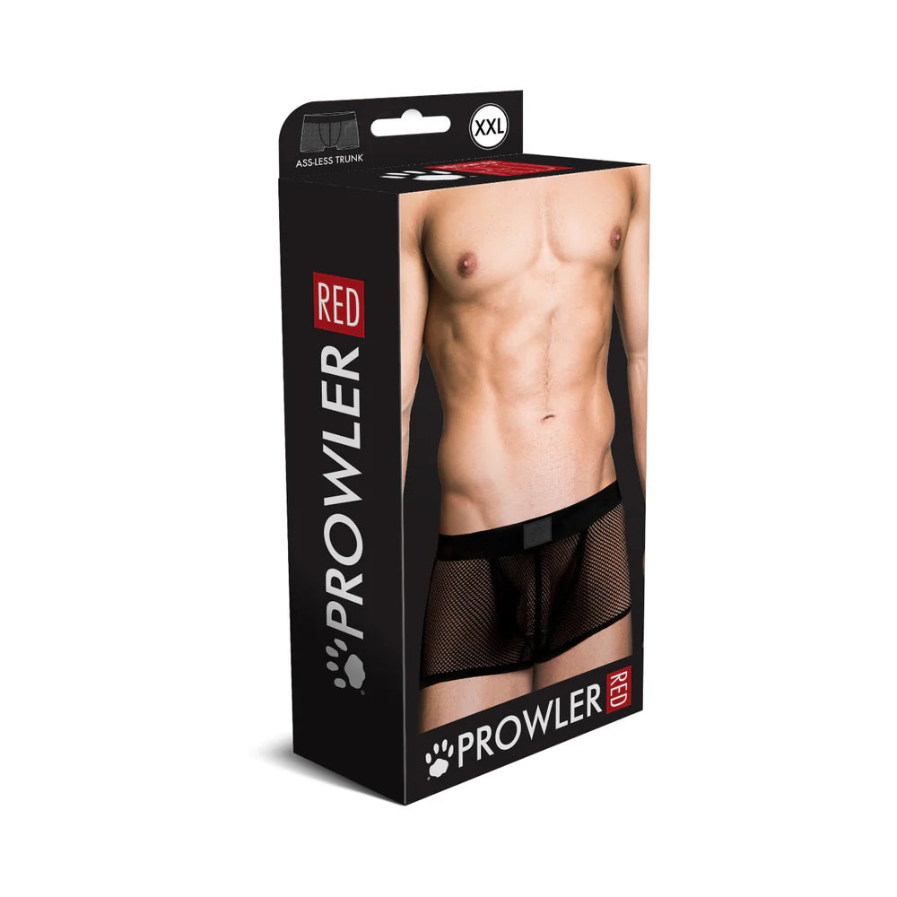 Prowler RED Fishnet Assless Trunk Black 2XL by Simply Pleasure Ltd