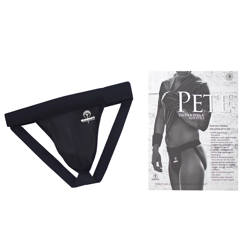 SpareParts Pete Freestyle Nylon Packing Jock Black Size 3XL by SpareParts Hardware
