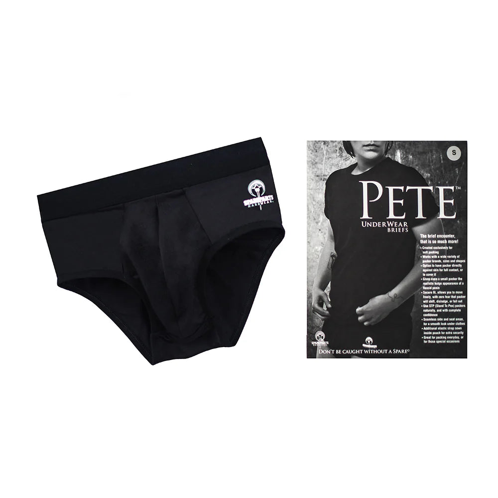 SpareParts Pete Briefs Nylon Packing Underwear Black Size L by SpareParts Hardware