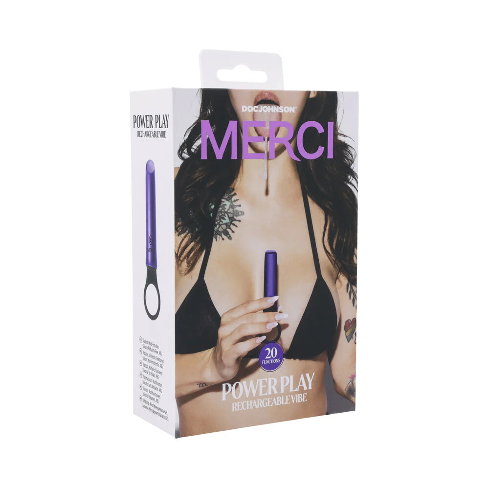 Merci Power Play with Silicone Grip Ring Violet by Doc Johnson