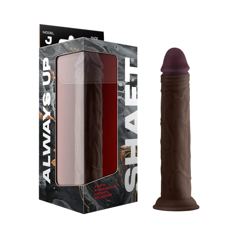 Shaft Model J: 9.5 in. Dual Density Silicone Dildo Mahogany by Vvole