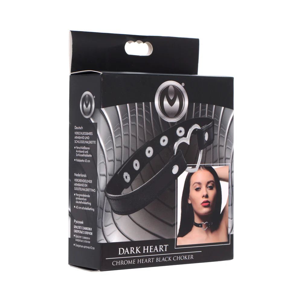 Master Series Dark Heart Chrome Heart Choker Black by XR LLC