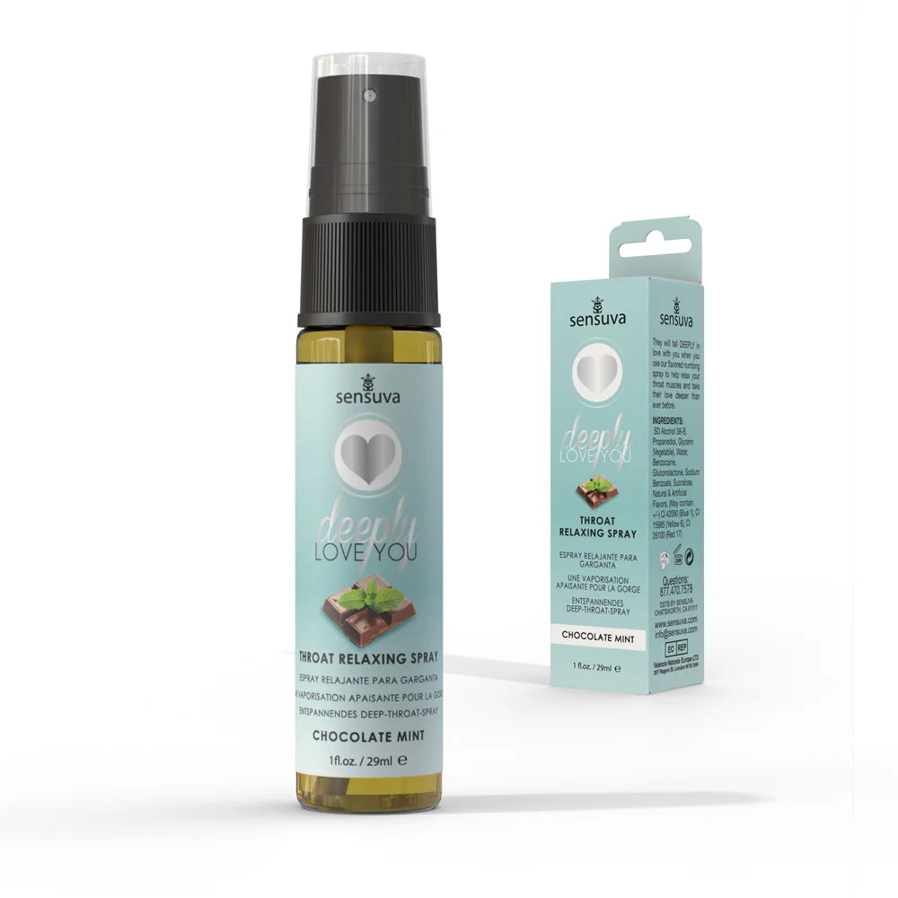 Sensuva Deeply Love You Throat Relaxing Spray Chocolate Mint 1 oz. by Sensuva