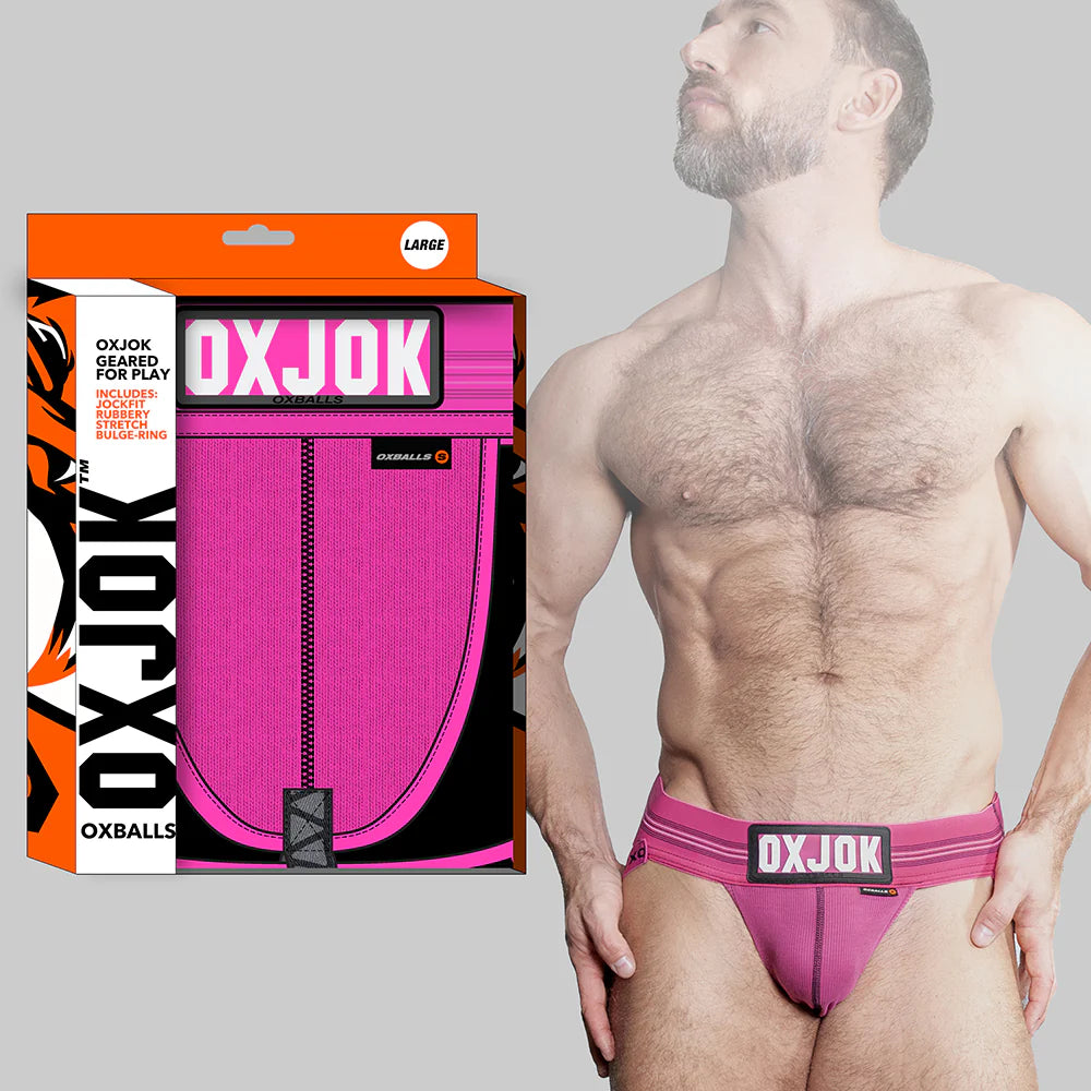 Oxballs Oxjok Slingjock Upthrust Slider-Strap Jock Pink Sky L by Blue Ox Designs, Oxballs