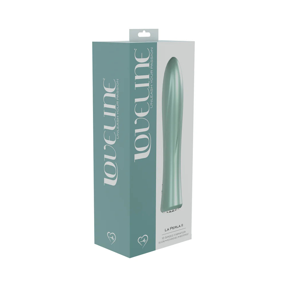 LoveLine La Perla II Rechargeable Silicone Vibrator Green by Shots America LLC