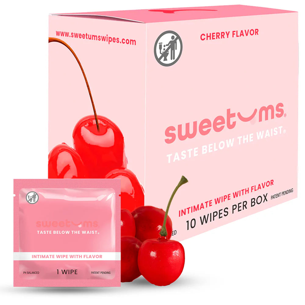 Sweetums Intimate Wipes Cherry Flavor 10-Pack by Sweetums Inc