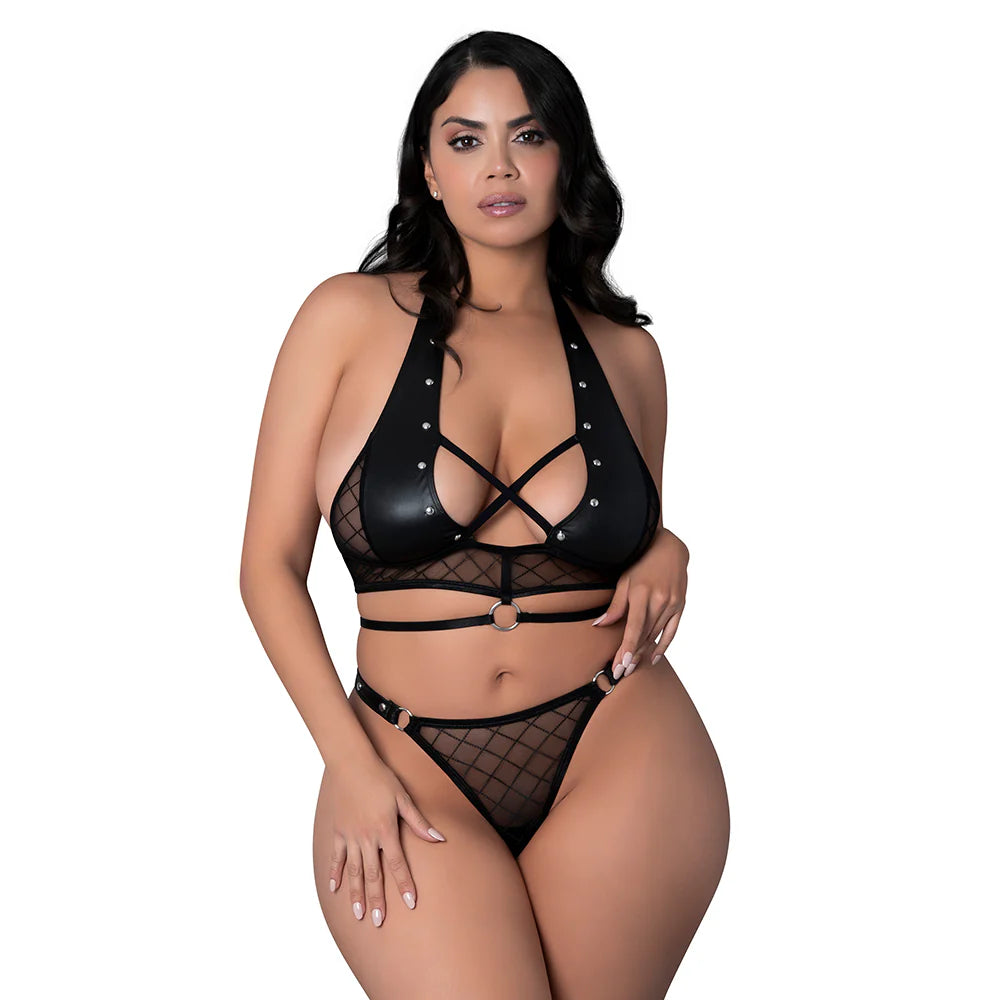 Lust Fetish Double Crossed Nadia Black Queen Size by Male Power
