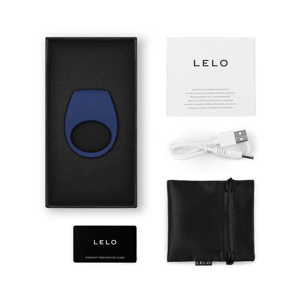 LELO TOR 3 Vibrating Cockring Base Blue by Lelo