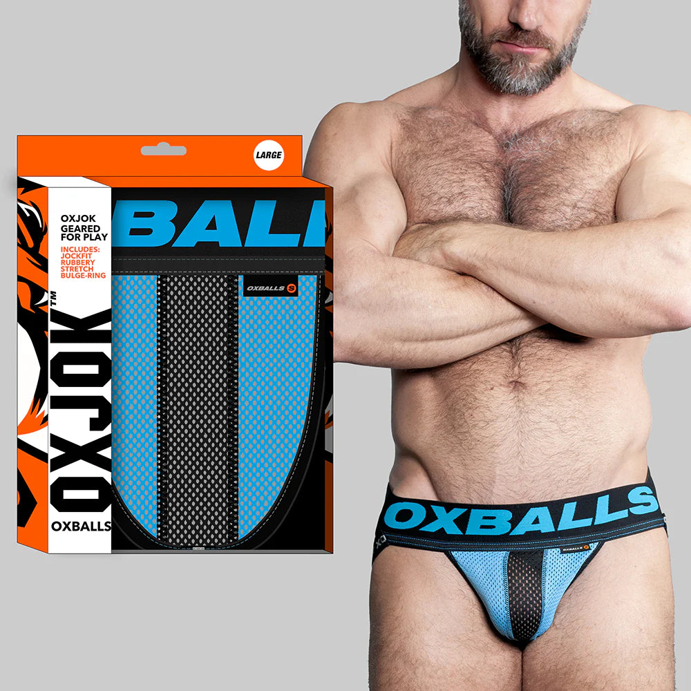 Oxballs Oxjok Airmesh Swagger Slider-Strap Jock Sky Blue M by Blue Ox Designs, Oxballs