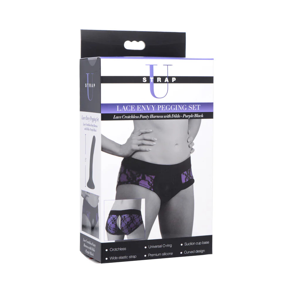 Strap U Lace Envy Pegging Set Purple/Black by XR Consignment