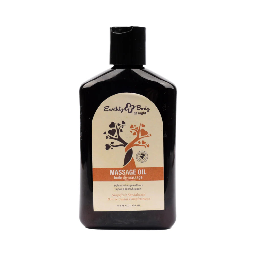 Earthly Body At Night Aphrodisiac Massage Oil Grapefruit Sandalwood 8.4 oz. by Earthly Body