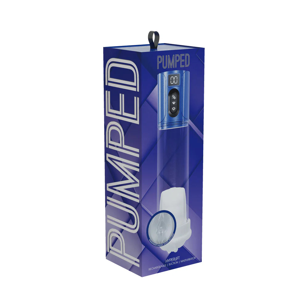 PUMPED HyperLift Masturbator Suction Metallic Blue by Shots America LLC