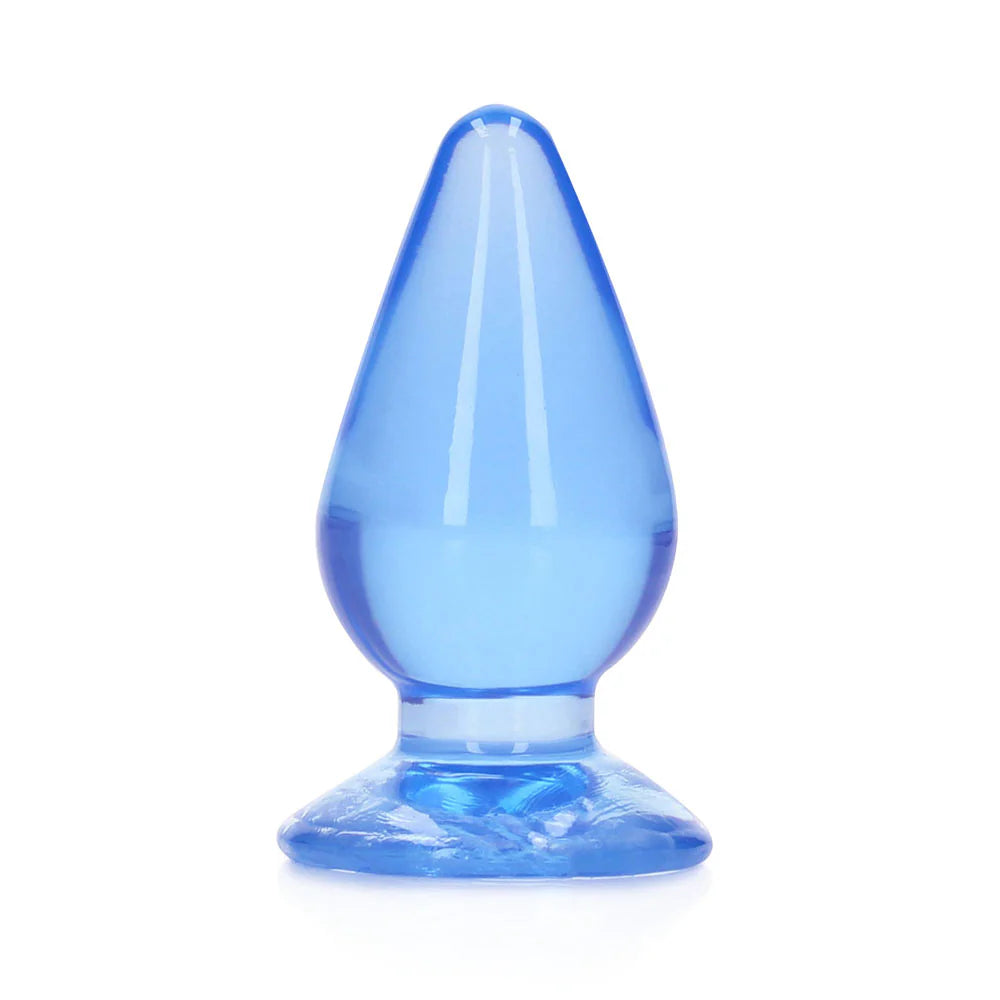 RealRock Crystal Clear 4.5 in. Anal Plug Blue by Shots America LLC