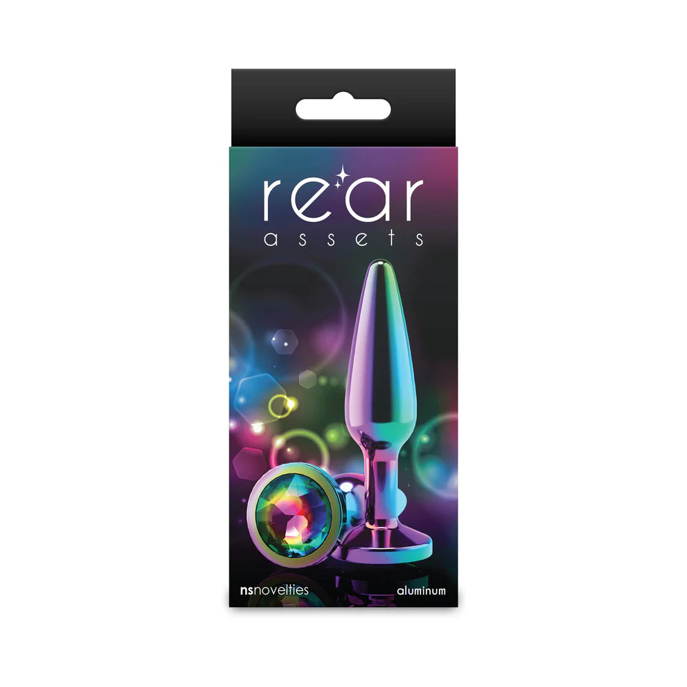 Rear Assets Tapered Plug Multicolor/Rainbow M by New Sensations Novelties Inc.
