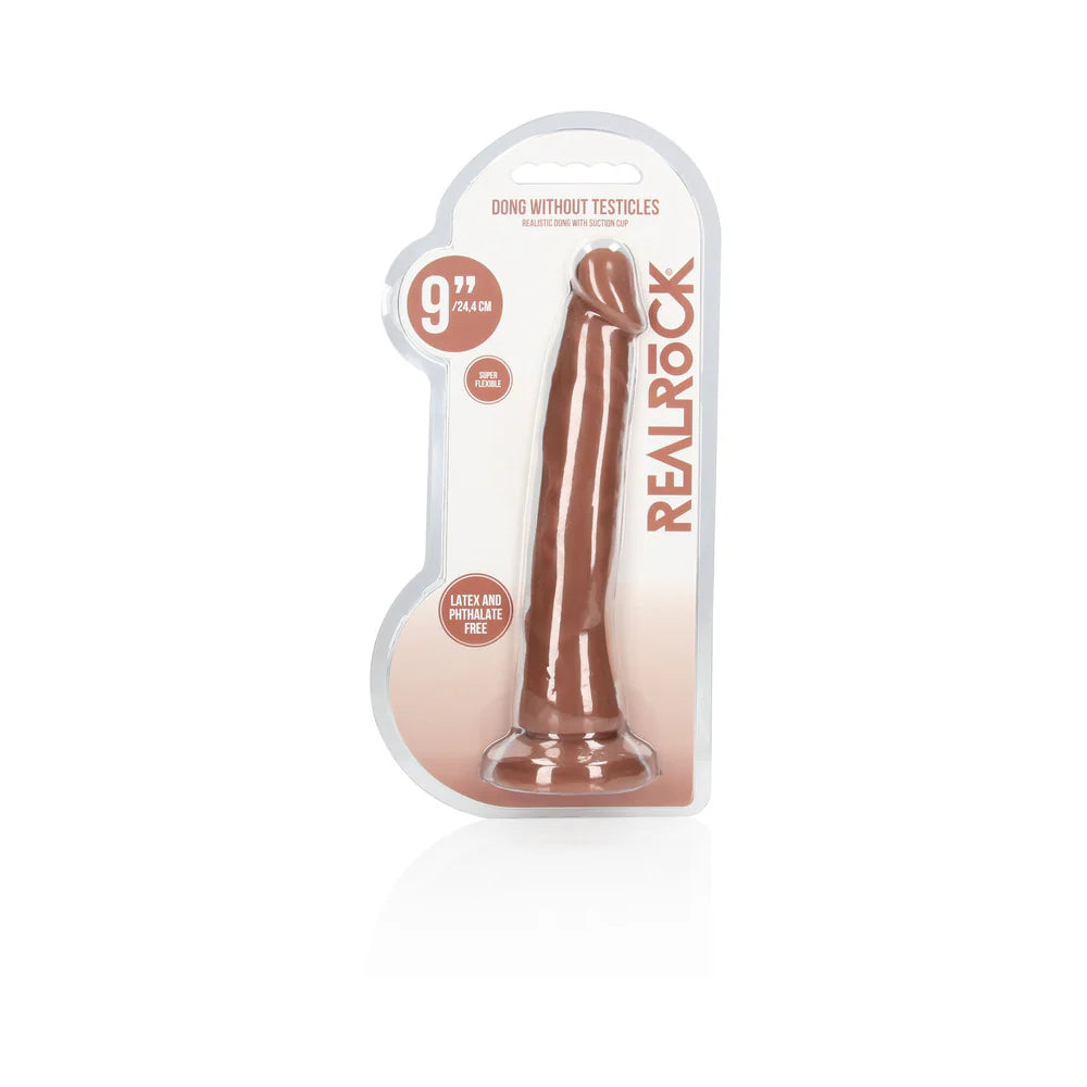 RealRock Realistic 9 in. Dildo With Suction Cup Tan by Shots America LLC