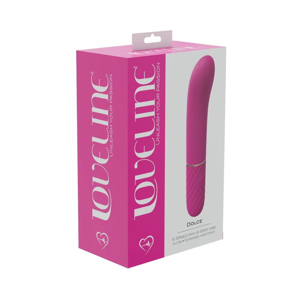 LoveLine Dolce 10 Speed Mini-G-Spot Vibe Silicone Rechargeable Waterproof Pink by Shots America LLC