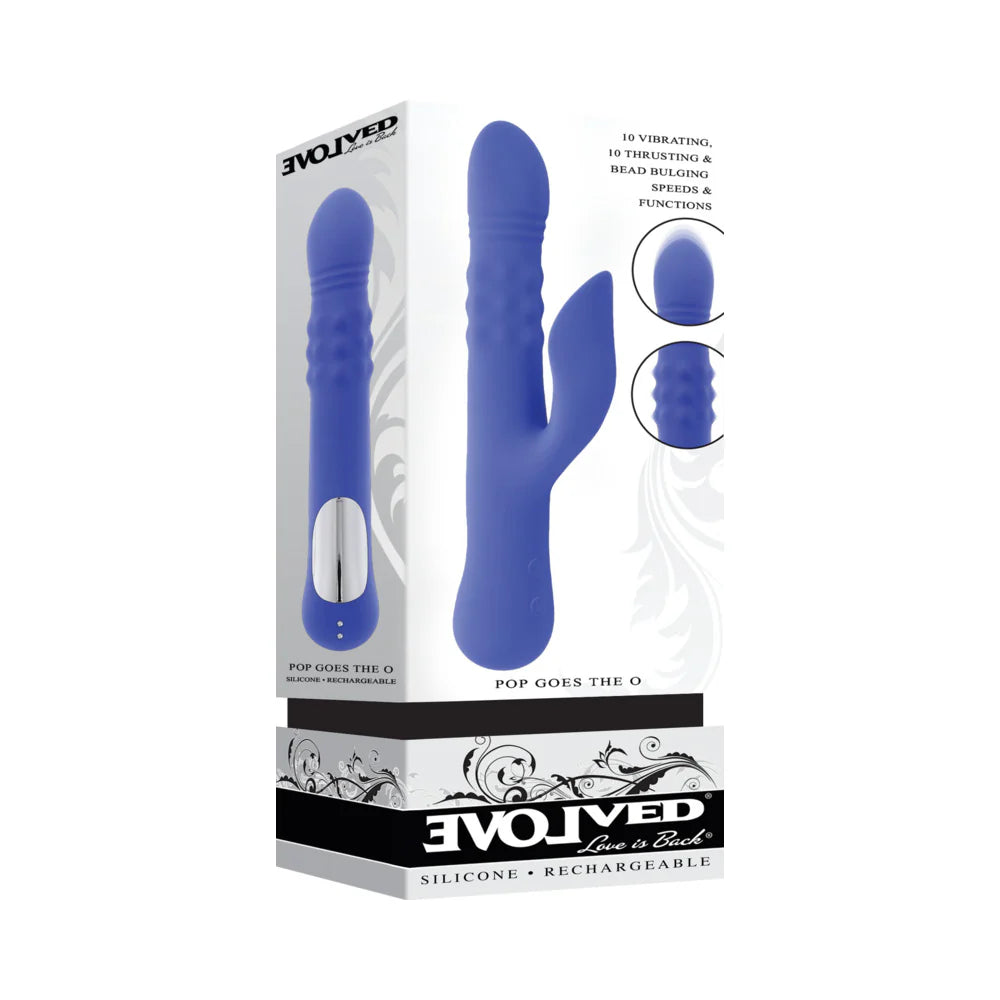 Evolved Pop Goes The O Dual Stimulator Blue by Evolved
