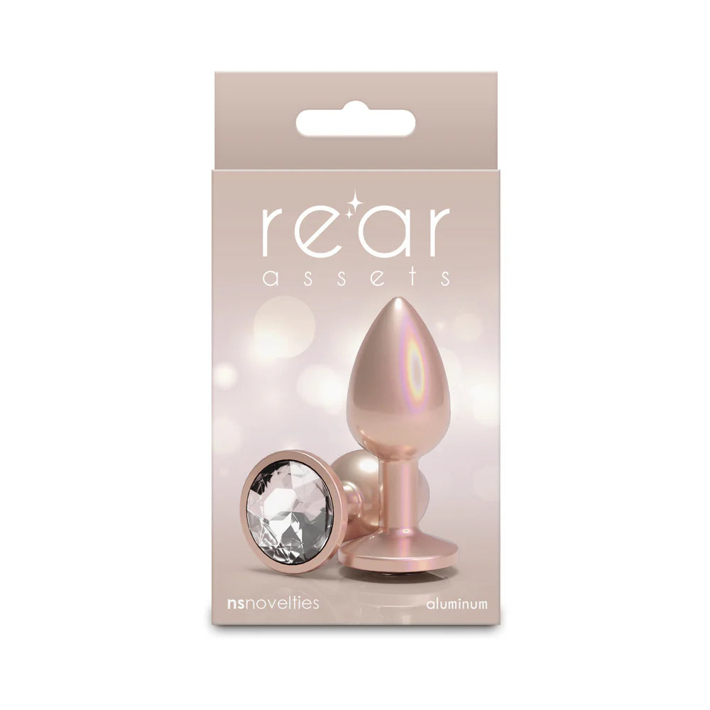 Rear Assets Plug Iridescent Champagne/Clear S by New Sensations Novelties Inc.