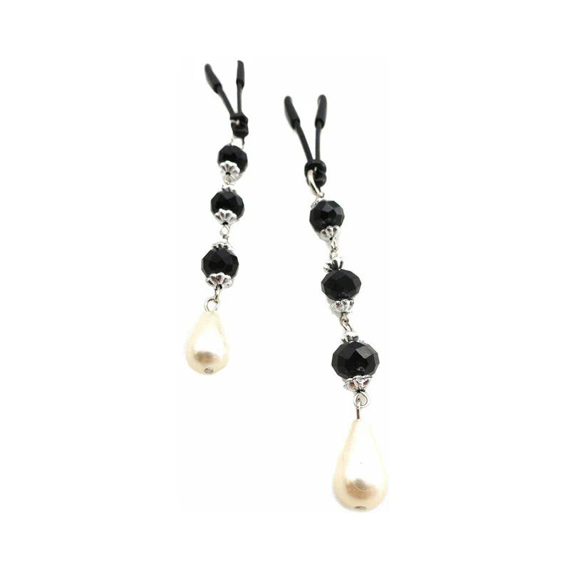 Bijoux de Nip Pearl Black Beaded Nipple Clamps by PHS International