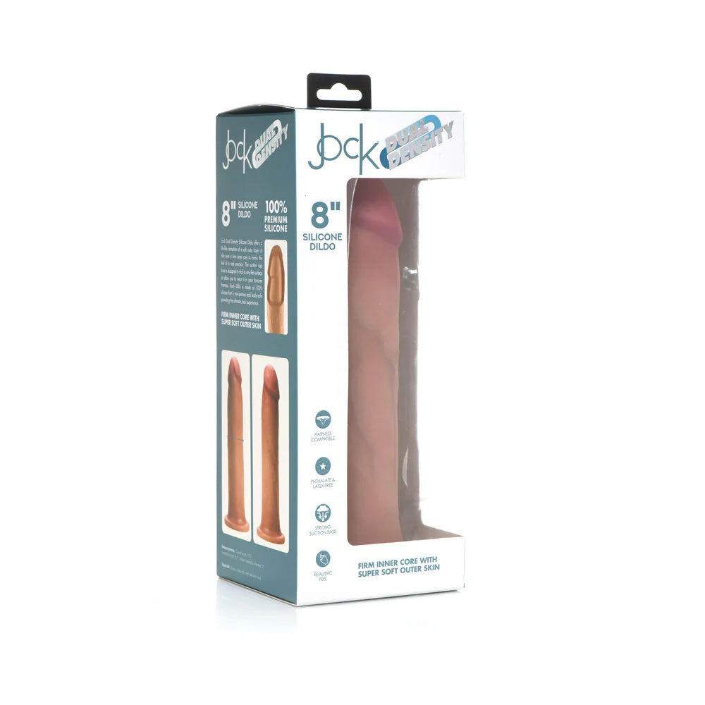Curve Toys Jock Dual Density 8 in. Silicone Dildo with Suction Cup Light by XR llc DBA Curve