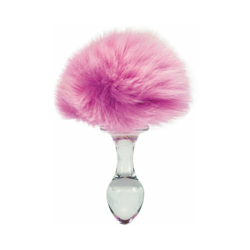 Crystal Delights Magnetic Bunny Tail Plug Pink by Crystal Delights LLC