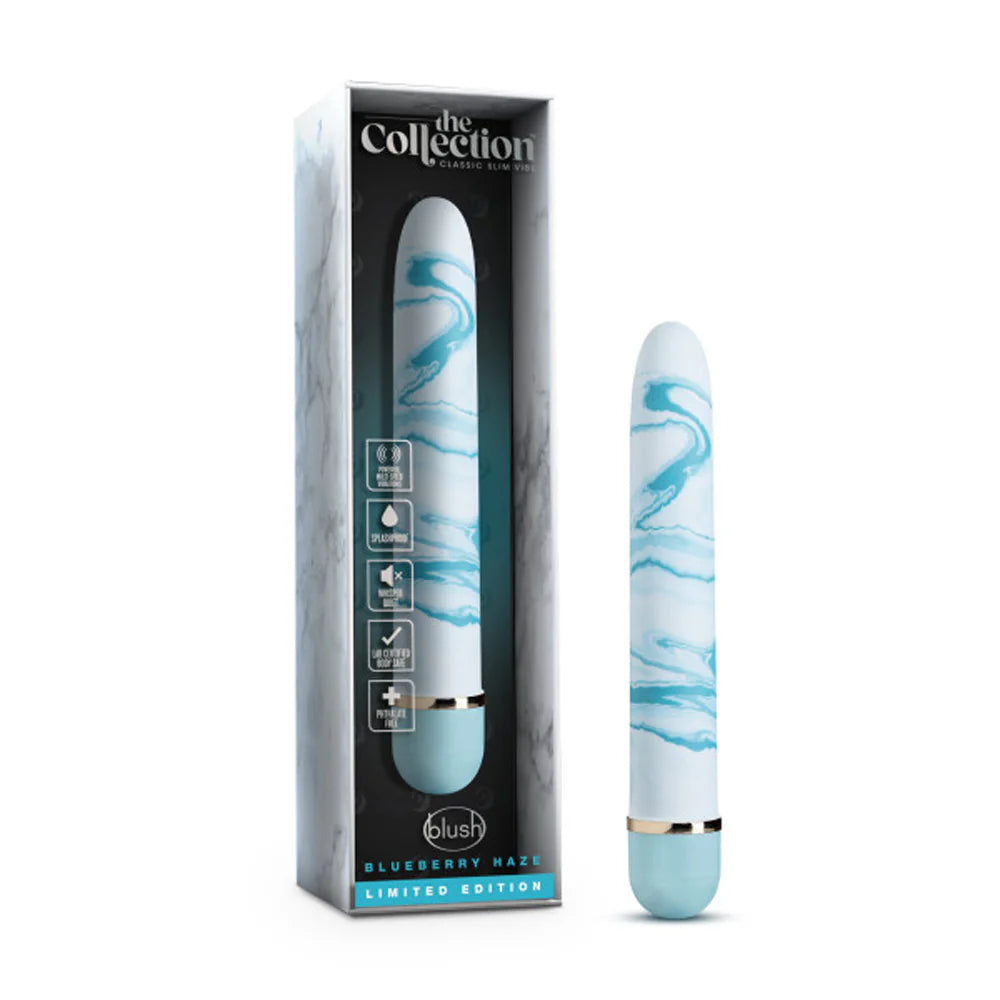 The Collection Blueberry Haze Slimline Vibrator Blue by Blush