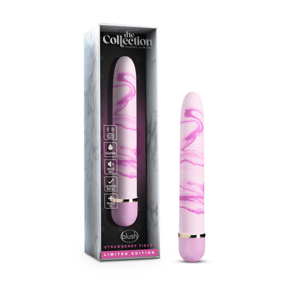 The Collection Strawberry Fields Slimline Vibrator Pink by Blush