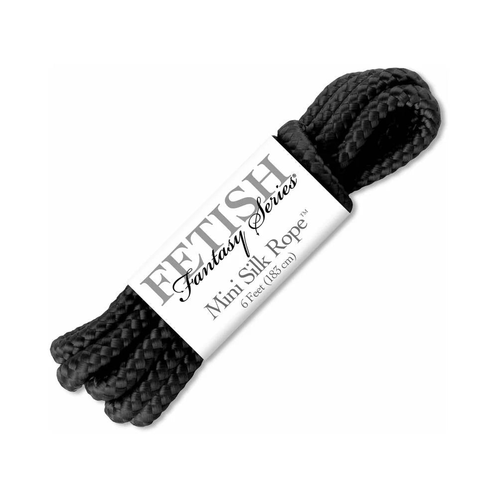 Fetish Fantasy Series Mini Silk Rope 1.8 m / 6 ft. Black by Pipedream