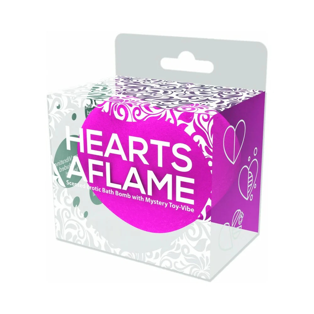 Hearts Aflame Erotic Lovers Bath Bomb Heart-Shape Scented Bath Bomb With Mystery Toy Vibe by Hott Products Unlimited