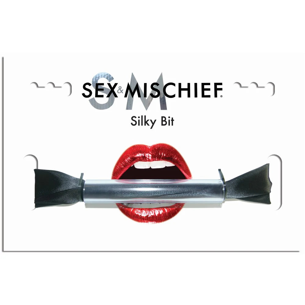 Sportsheets Sex & Mischief Silky Bit Gag Black by Sportsheets