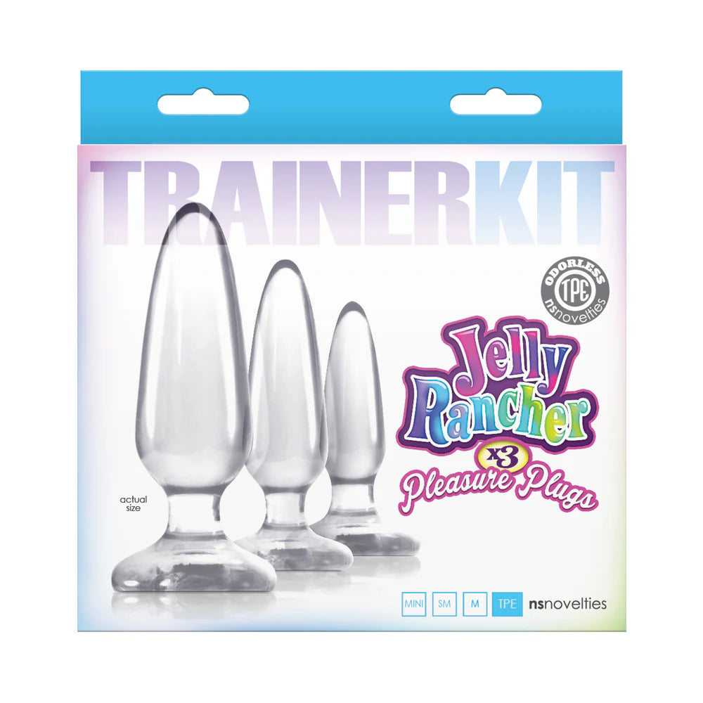 Jelly Rancher Pleasure Plugs Trainer Kit Clear by New Sensations Novelties Inc.