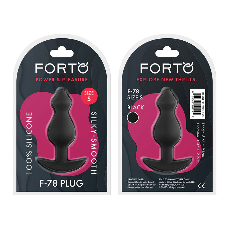 Forto F-78 Pointee Silicone Anal Plug Small Black by Vvole