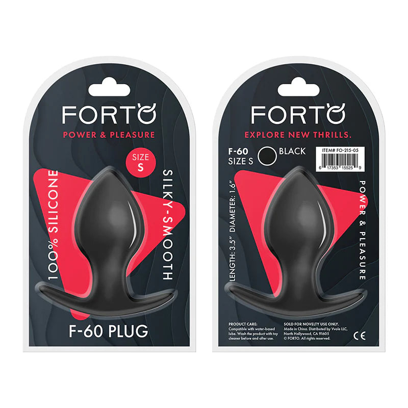 Forto F-60 Spade Silicone Anal Plug Small Black by Vvole